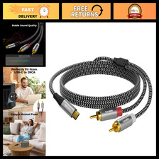 USB C to RCA Audio Cable 8FT - Type-C to 2 Male RCA Adapter for Home Theater, Ca