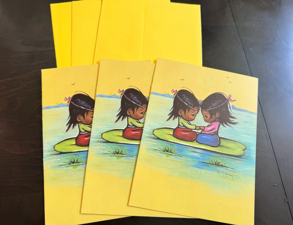 3 NEW Vintage Gerda Christoffersen Native American Card Roommate Anniversary - Image 3 of 4