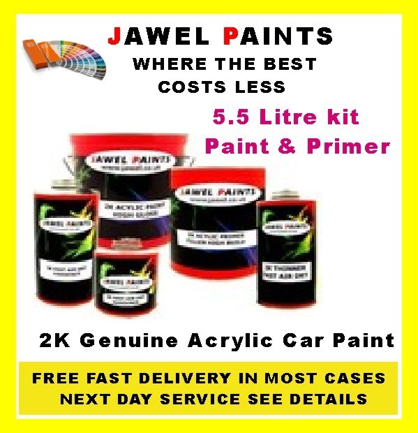 2K Car Paint PURE WHITE 2lt Paint - Hardener/Primer & Thinner 5.5 Lt kit
