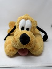 Pluto Disney Parks Plush Stuffed Animal 19" Long Green Collar Mickey Mouse Dog