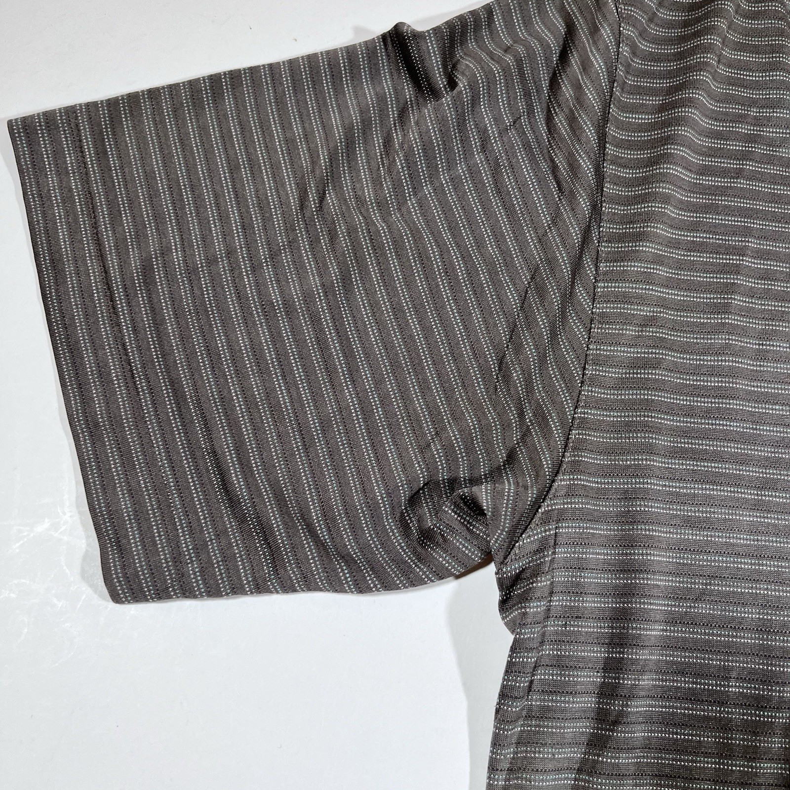 Nike TW Tiger Woods Collection Dri-Fit Brown Striped Golf Polo Shirt Men's Large thumbnail 5