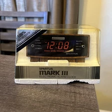 Vintage Spartus Mark III 3 Electronic Alarm Clock Solid State Brand New NOS