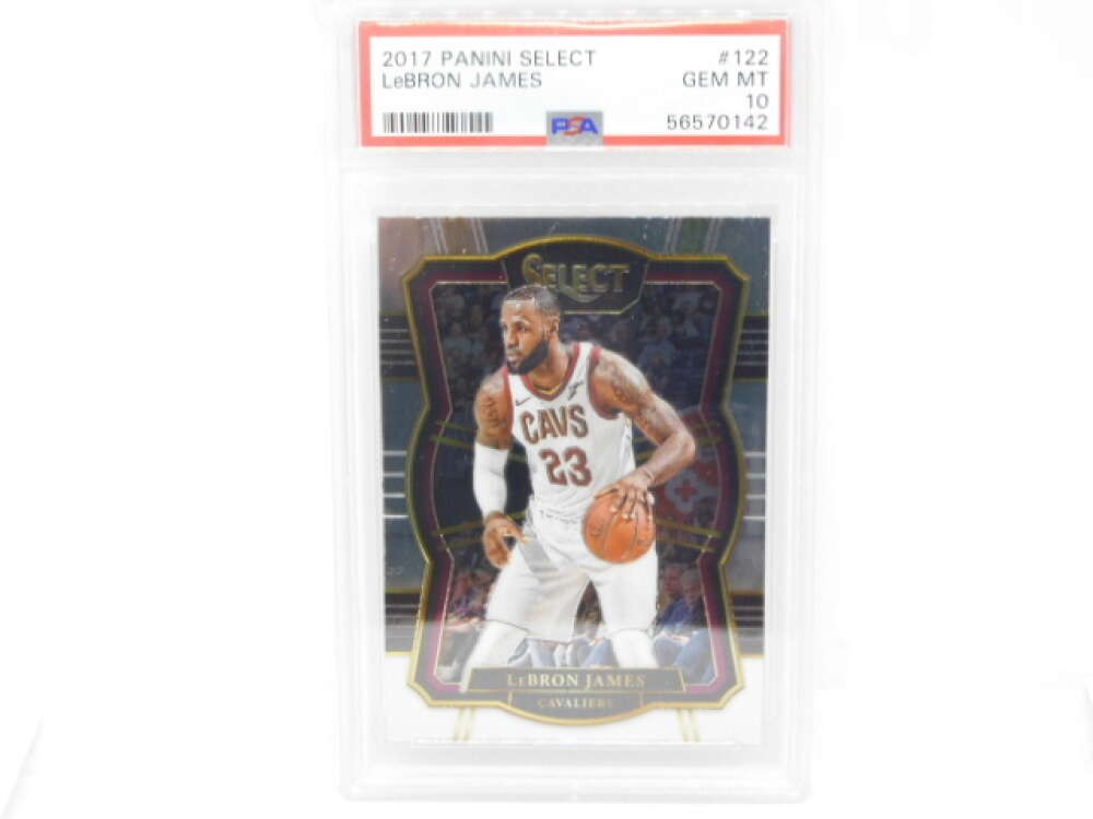 2017-18 Panini Select Premier Level #122 LeBron James Cleveland Cavaliers PSA 10