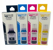 Refill Ink Bottles for Epson EcoTank 502 ET-4760 ET-2760 ET-2750 ET-3760