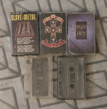 5 Cassette Tapes - Hard Rock / Heavy Metal. Used. Not Tested.