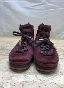 Reebok Freestyle Hi Pony Hair Burgundy Vibram Sole High Top Sneakers Size 9