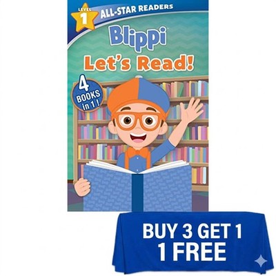 Blippi: Let's Read! Paperback Book by Editors Of Studio Fun International
