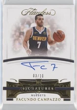 2020-21 Panini Flawless Gold /10 Facundo Campazzo #AUT-FAC Rookie Auto RC