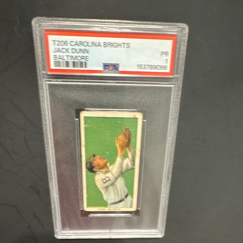 T206 Carolina Brights Jack Dunn Baltimore #1 Tobacco Card PSA 1