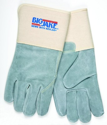 1718 Big Jake Cow Leather Gunn Pattern Men's Gloves with 4-1/2-Inch Gauntlet ...