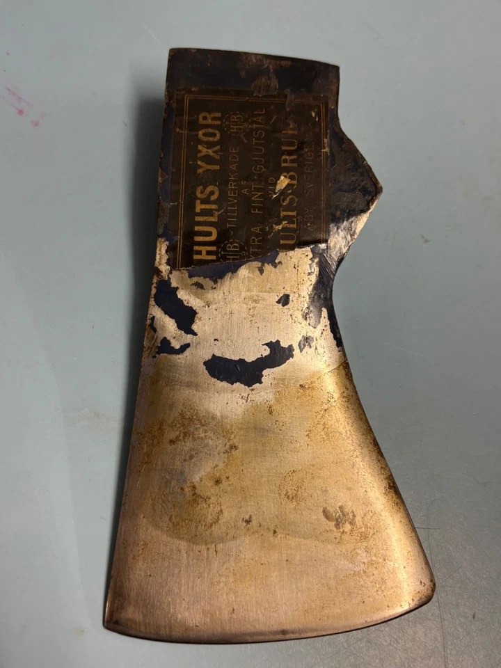 Cabeza de hacha Hults Bruk Nº 206 1,3 kg NOS Etiquetas originales Suecia Vintage HB Foto 2 de 4