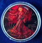 2025 Limited Edition Halloween Colorized .999 Silver Eagle 1$ Only 499 Minted