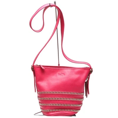 Sac bandoulière COACH cuir de veau croisé diagonale croisé cuir rose femme - Photo 1/4