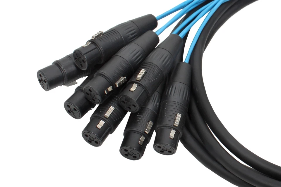 Elite Core 10' 25-pin D-Sub DB25 to 8 XLR Female 10ft Audio Cable Breakout Snake - Image 2 of 4