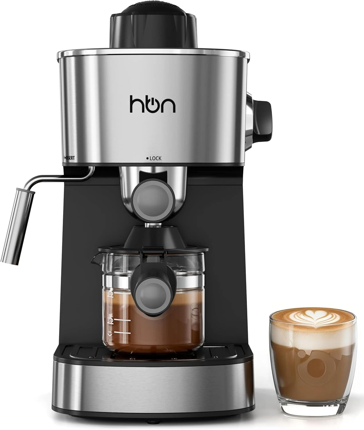3.5Bar Espresso Machine with Milk Frother - Compact 2-4 Cup Maker