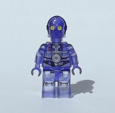 Lego Custom Star Wars K-3PO Prototype Holo Droid Transparent Purple GCC