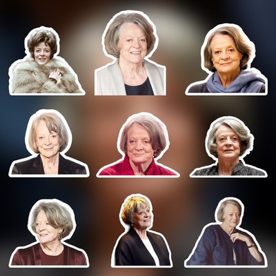 Dame Maggie Smith Stickers-Waterproof Die-Cut Vinyl Stickers-9 PCS Stickers