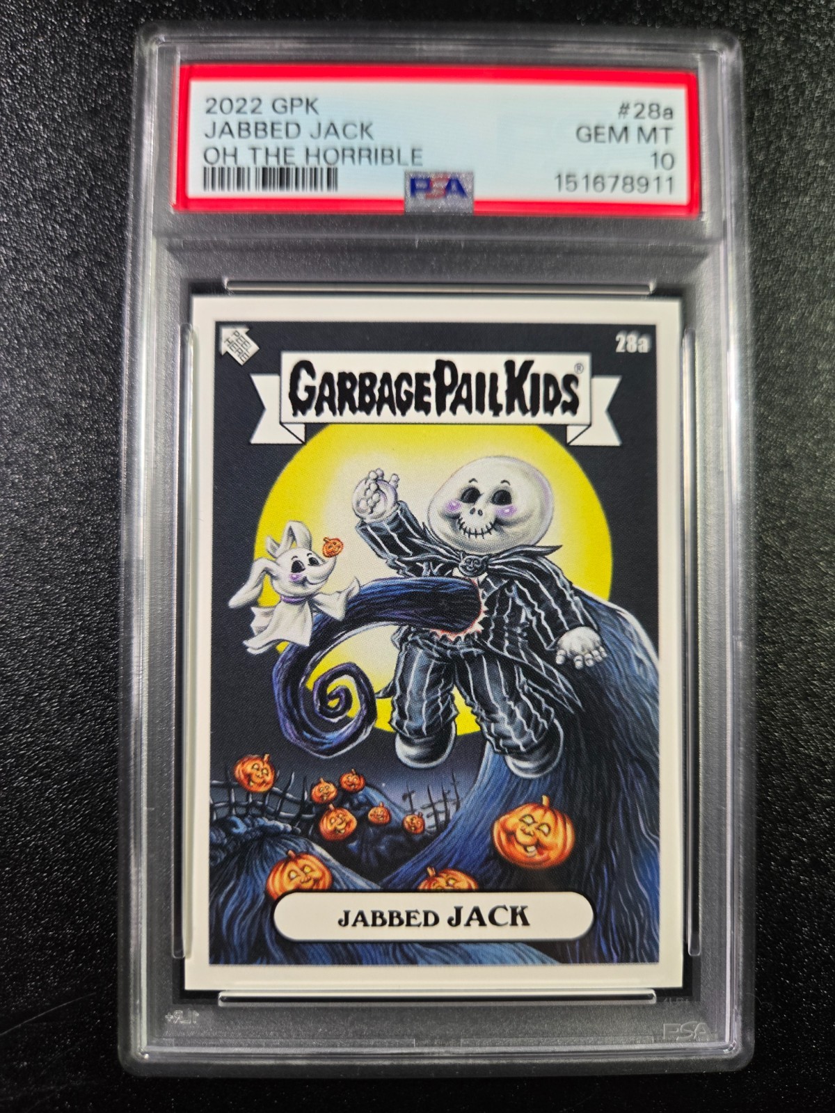 PSA 10 Jack Skellington Nightmare Before Christmas Garbage Pail Kids Jabbed Jack view 2