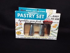 VTG ATECO Pastry Set No.1465 ~Two Tips #4 & #6 & 1 Bag~Made in USA