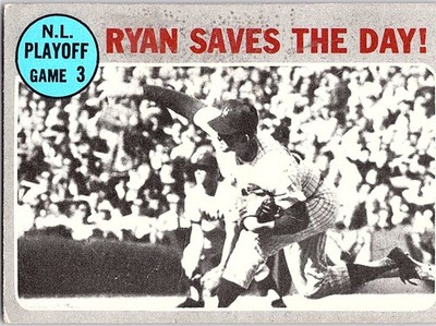 1970 Topps #197 N.L Playoff Game 3 - Ryan Saves the Day! NLCS