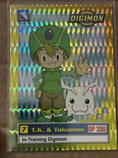 Digimon 10 Of 34 #7 T.K. And Tokomon Animated Series 1 Holo Foil D1