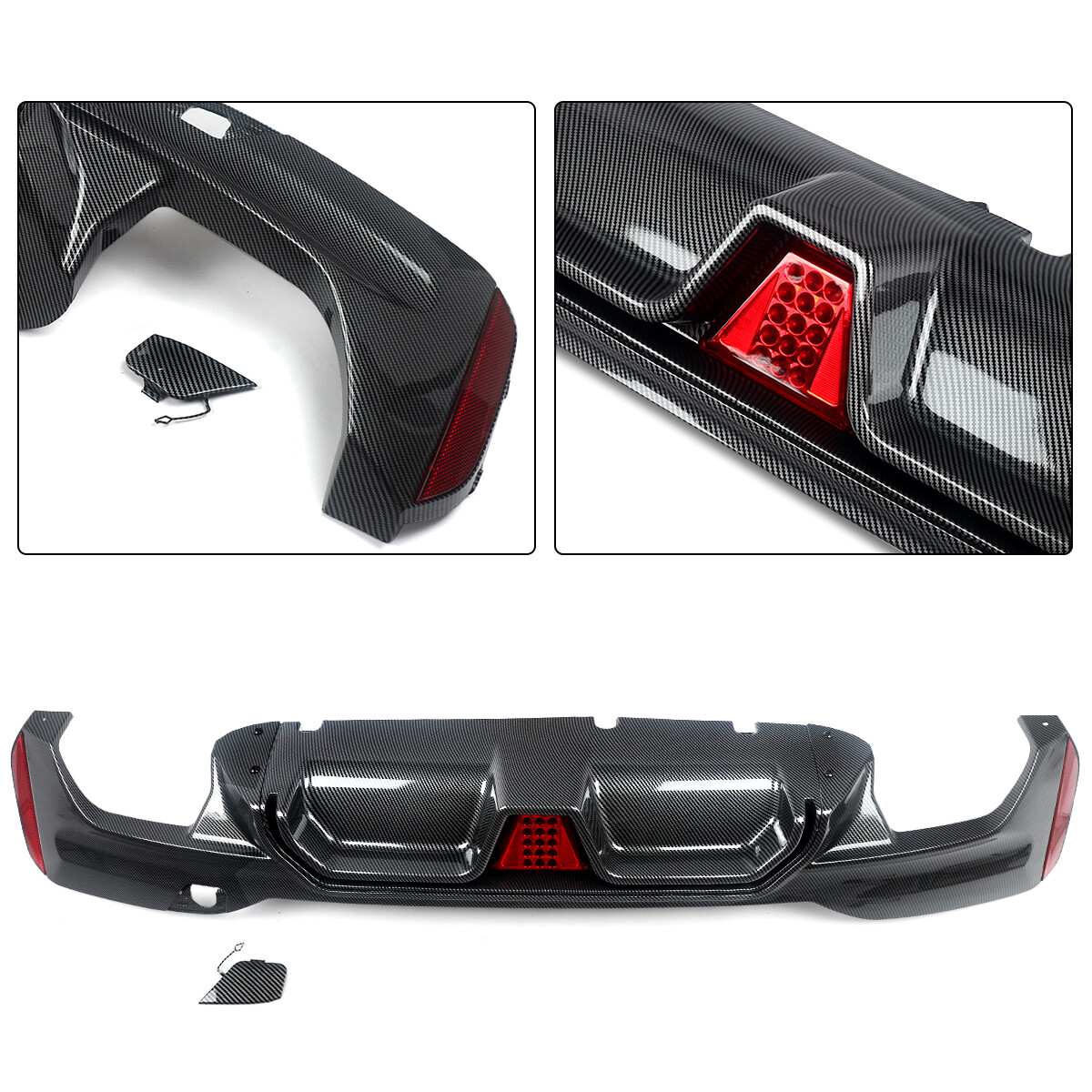 BMW 5 Series M Sport G30 G31 2017-2024 M5 Look Rear Diffuser - Quad Ex