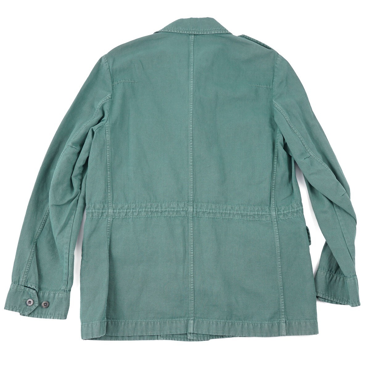 Boglioli Green Woven Cotton and Linen Four Pocket Field Jacket S 