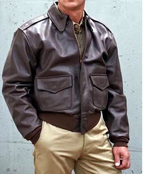 vtg COOPER Type A-2 Leather Bomber Flight Jacket Brown vtg COOPER Type A-2 Leather Bomber Flight Jacket Brown