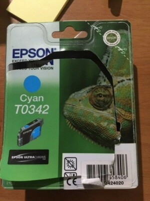 Genuine Epson to342 Cyan Cartridge New