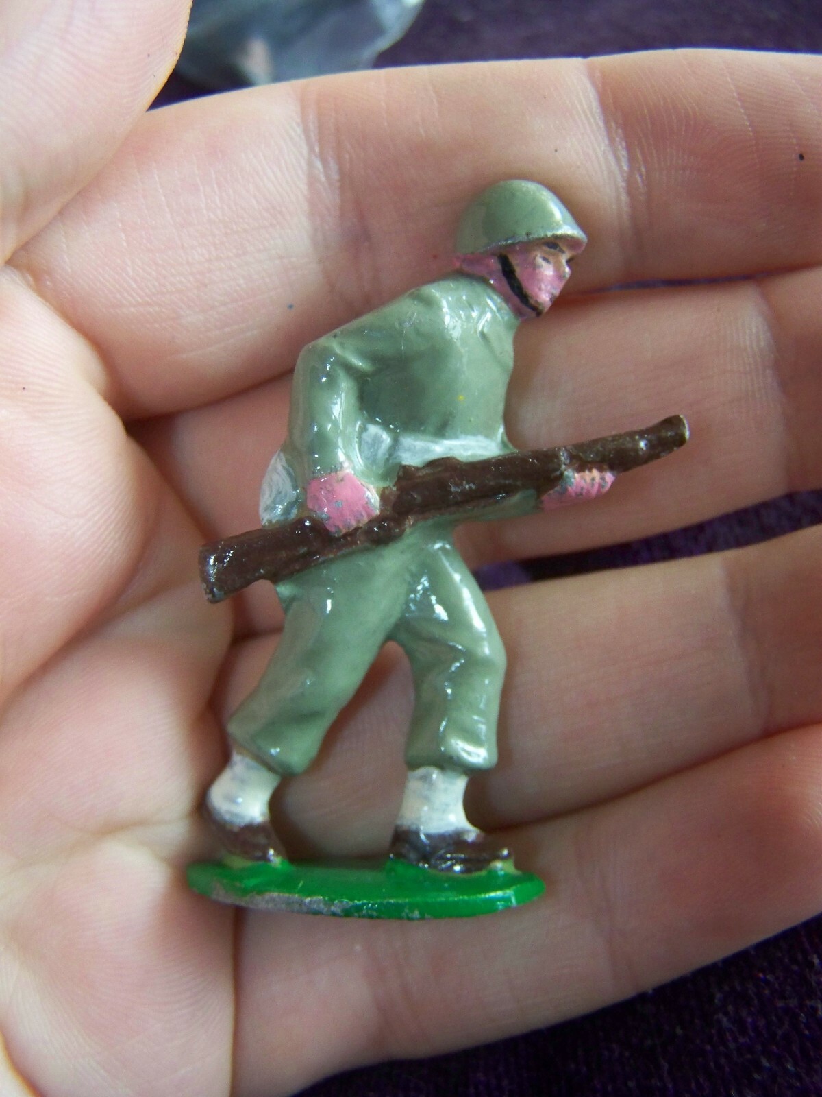 Figurine Quiralu (repeinte) "soldat américain (?) avec fusil eBay