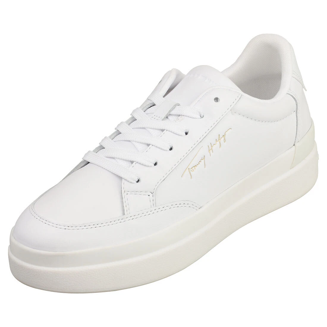 Tommy Hilfiger Signature Sneaker Womens White Fashion Sneakers eBay