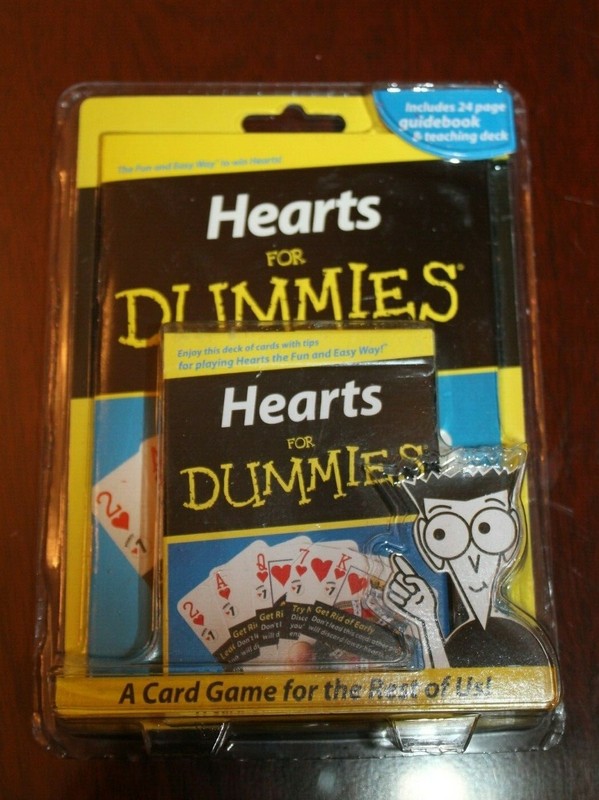 Hearts For Dummies Teaching Deck Card Instruction Book 2004 Wiley Publishing NOS