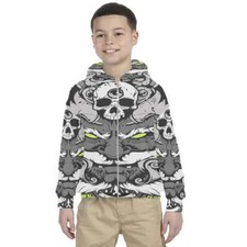 Kids Hoodie Skull Tattoo Bikers New Tattoo Design Hoodie Unisex For Children