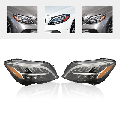 For 2019-2021 Mercedes Benz C-Class C300 W205 Full LED Headlight Headlamps LH/RH