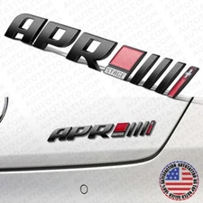 APR Stage III+ Tuning Car Trunk Decorate Badge Logo Emblem Sticker Matte Black