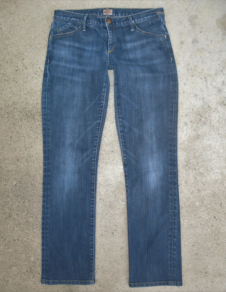 Jean GoldSign Goldschmied Misfit ajustado al tobillo talla 27 azul desgastado + elástico L27 Foto 4 de 4