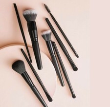 Makeup Brush Set Black 8PC Duo-fiber Soft Cosmetic Beauty