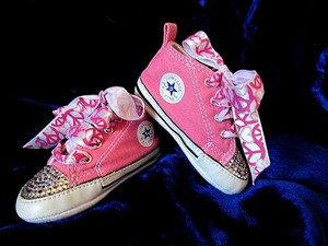 pink converse laces
