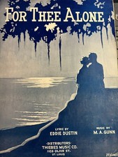 Undated St. Louis Missouri Sheet Music FOR THEE ALONE by M. A. Gunn