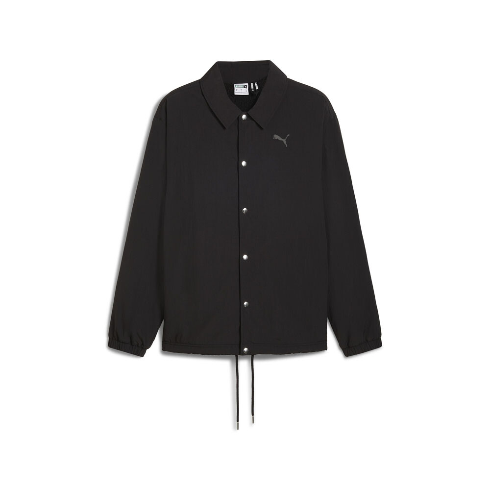 Куртка на молнии Puma Coach Мужская черная Повседневная спортивная верхняя одежда 62647701
