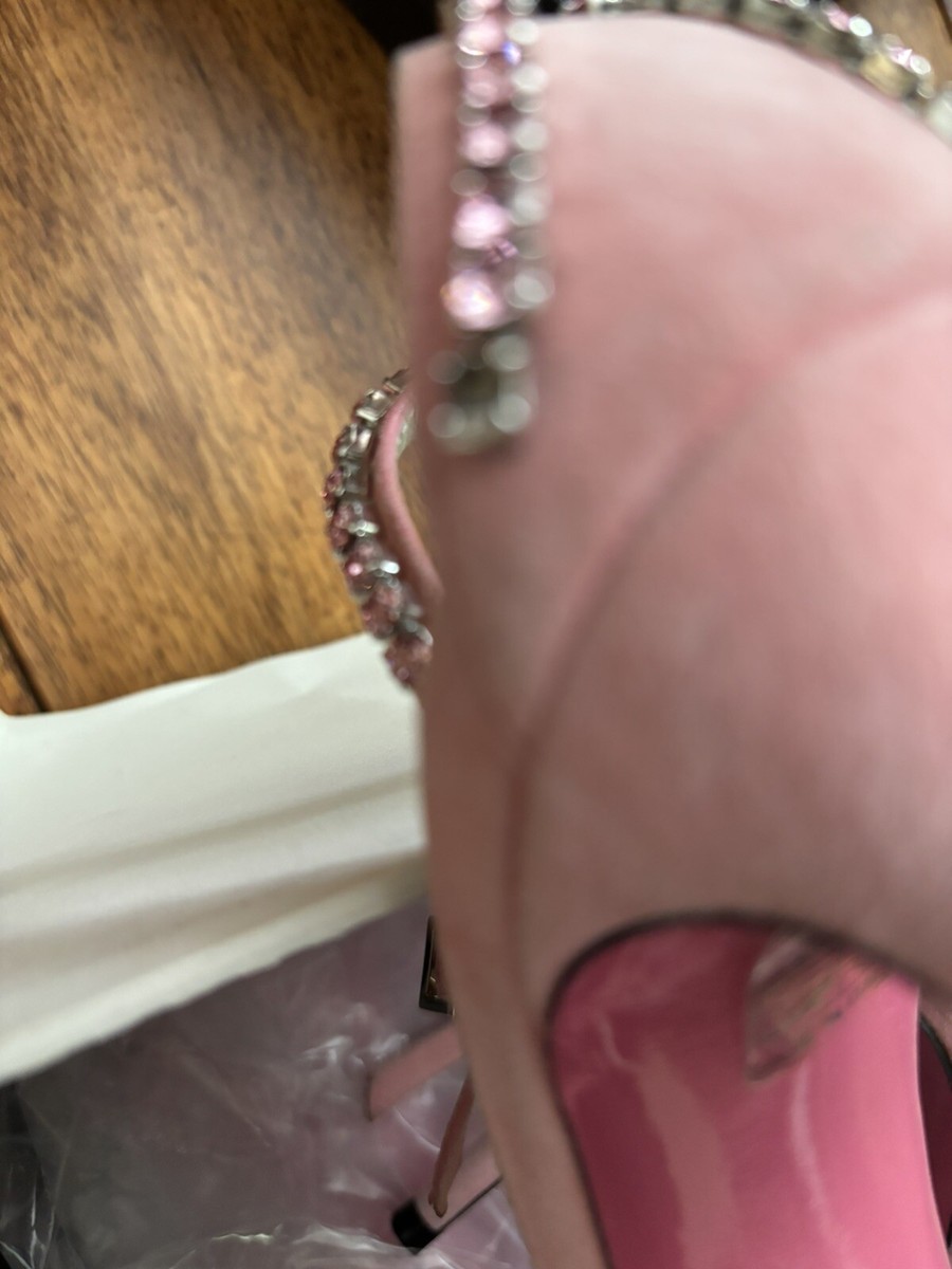 GUCCI グリッター パンプス レザー クリスタル スパンコール ピンク Gucci Crystal Sandals Embellished Heels 40/9 Pink $1299 | eBay