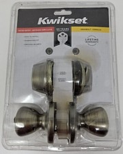 Kwikset 96900-254 660T Antique Brass Tylo Door Knob & Deadbolt Set