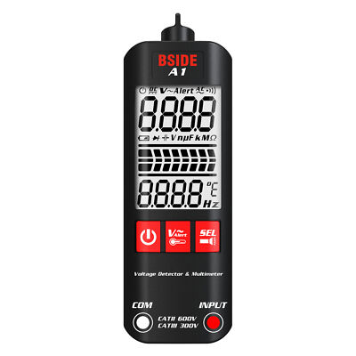 BSIDE A1 Mini Multimeter LCD Digital Tester Voltage Detector 2000 Counts S3K3