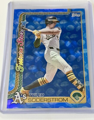 2025 Topps Easter Tin Tyler Soderstrom Blue Umbrella Future Stars 3/10 SSP OAK 