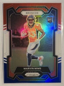 2023 Panini Prizm Football RC Marvin Mims RED WHITE BLUE #327 - Denver Broncos