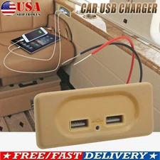 12V 3.1A Dual USB Port Fast Charger Socket Power Panel Outlet Car Motorcycle RV