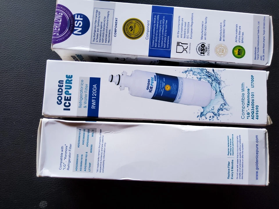 Golden Icepure RWF1200A Fit For LG LT700P Refrigerator Water Filter Set Of 3 - Image 2 of 4