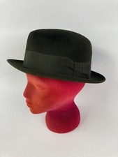 VTG Sz 7 Dark Brown Felt Royal Stetson Fedora / Trilby Men's Harry Levinson Hat