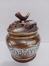 Ancien Pot a Tabac en Porcelaine vintage France bon état