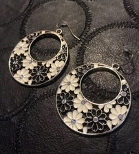 Floral Hoop Earrings